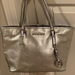 Michael Kors Silver Tote Bag